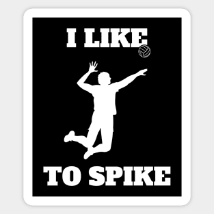 Mens Volleyball I like To Spike Volleyball Player Sticker